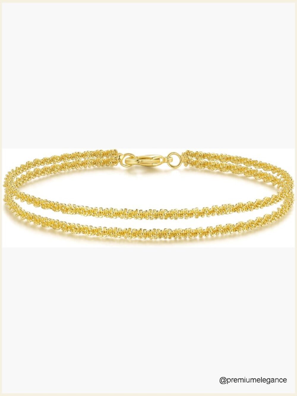 Double Layer Starlight Gold Bracelet Adjustable 17/19/21cm